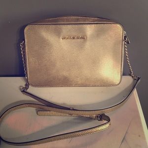 Gold Micheal Kors Shoulder purse
